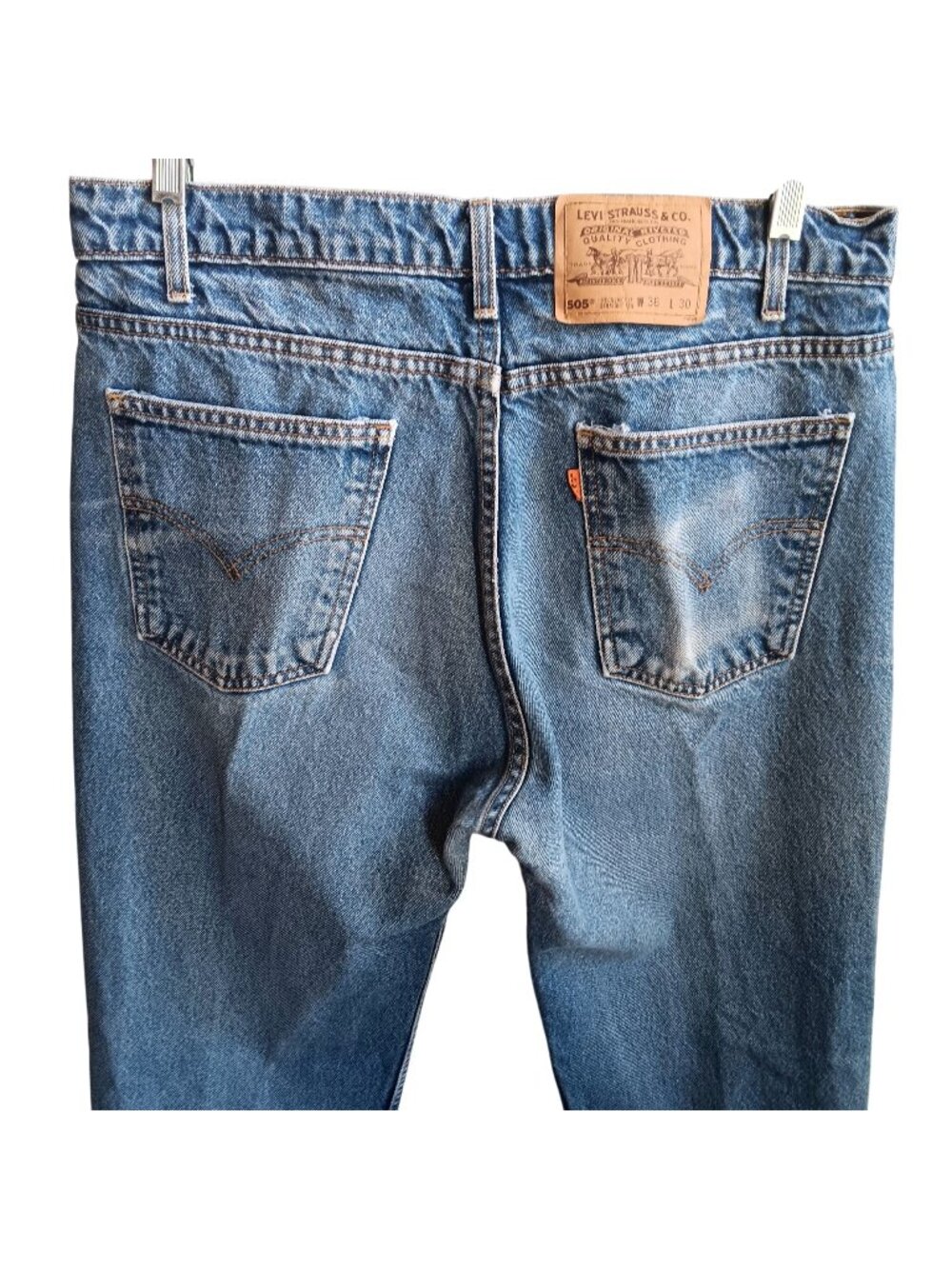 Levi's 505 34x30 Fit Vintage Men's Jeans Regular Fit Straight Leg Tag Orange Tab